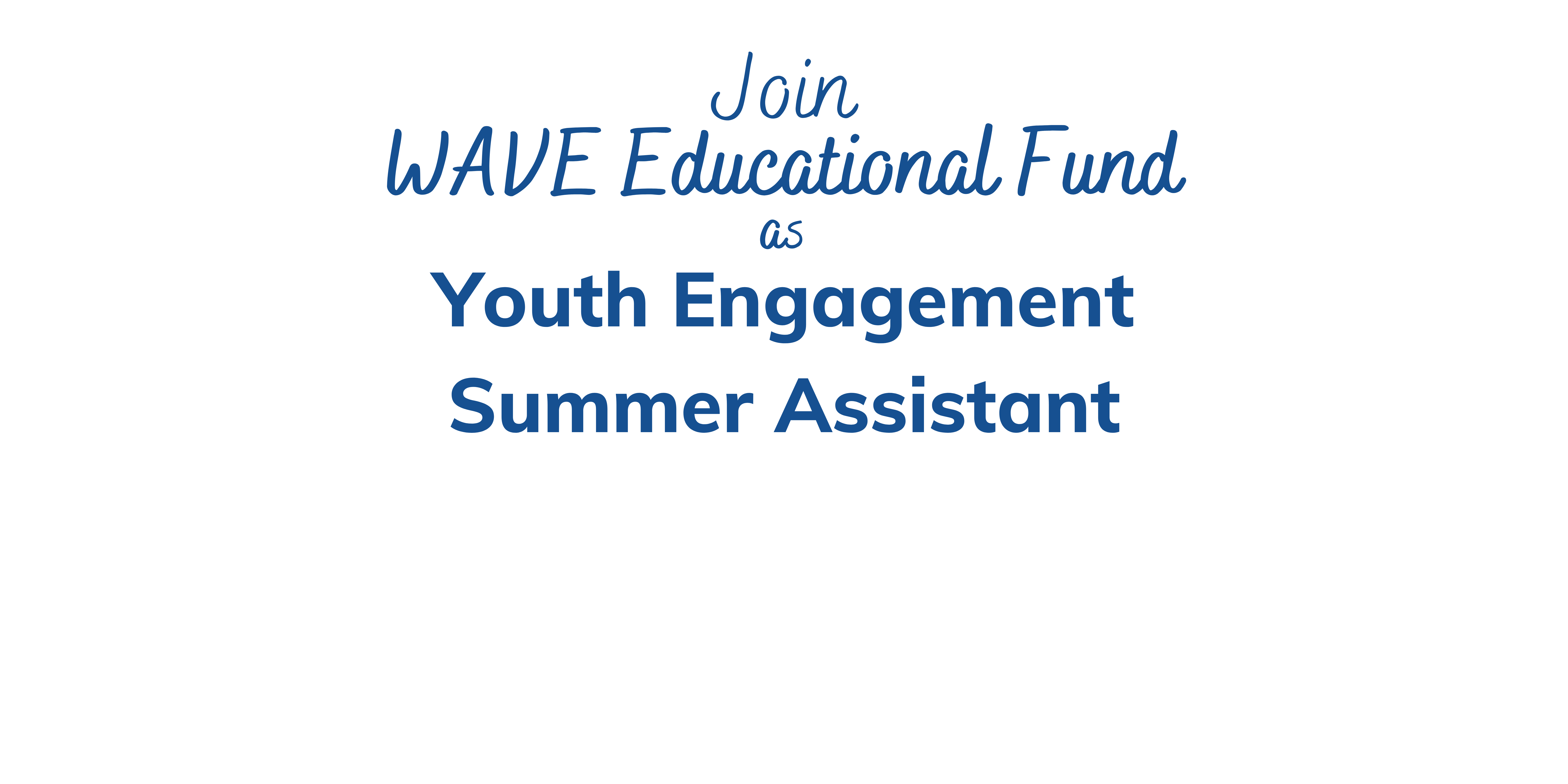 Youth Engagement Summer Assistant