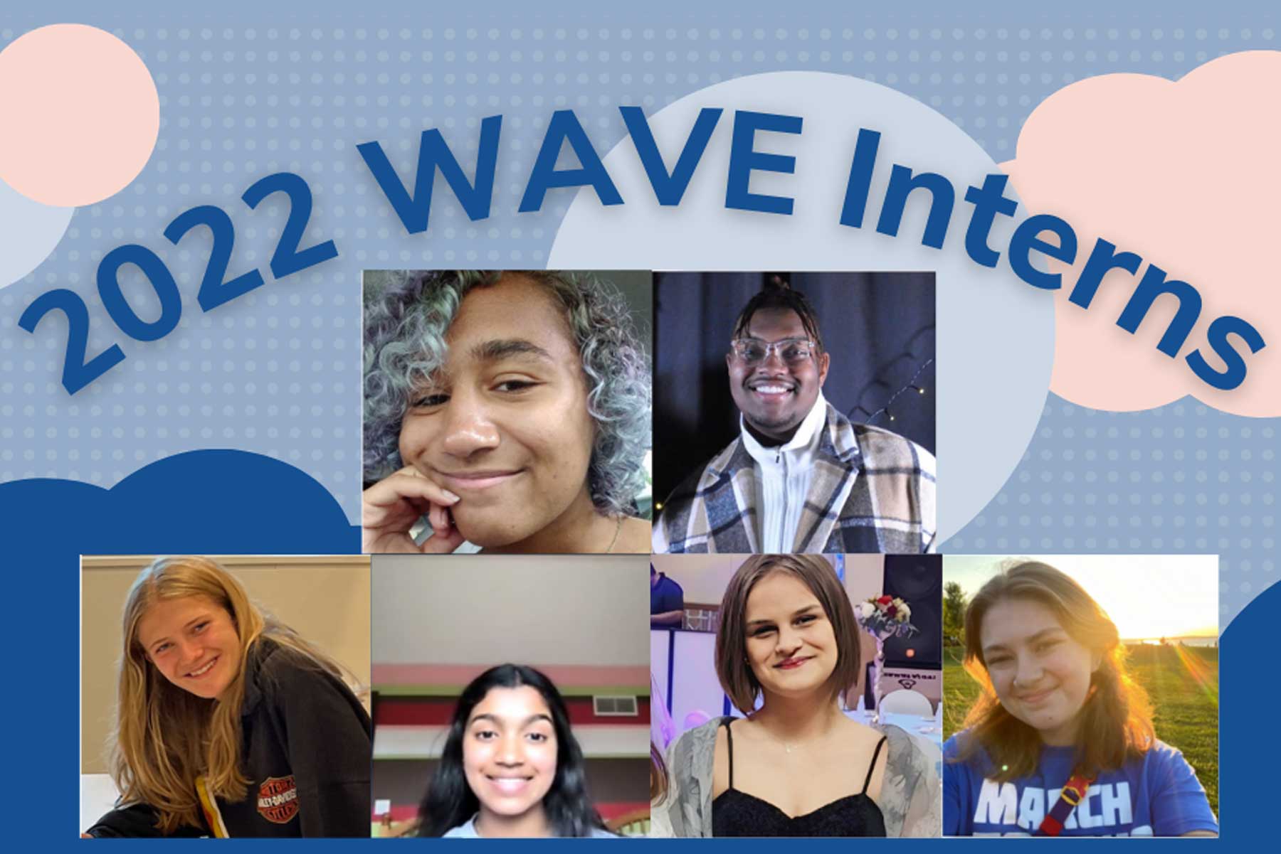 2022 WAVE Interns graphic with smiling faces