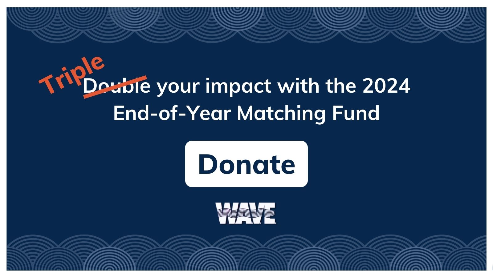 Double -- no, TRIPLE your impact with the 2024 end of year matching fund!